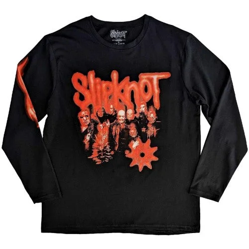 Slipknot Unisex Adult The End So Far Tribal Logo & Nonagram Back Print Long-Sleeved T-Shirt
