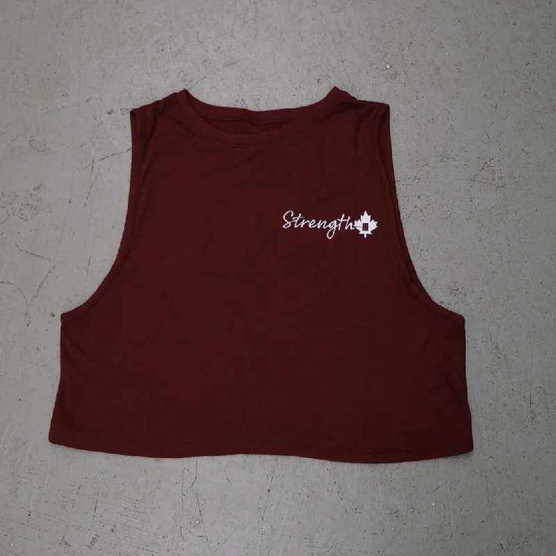 Inner Strength Products - Strength Crop Tank - Maroon