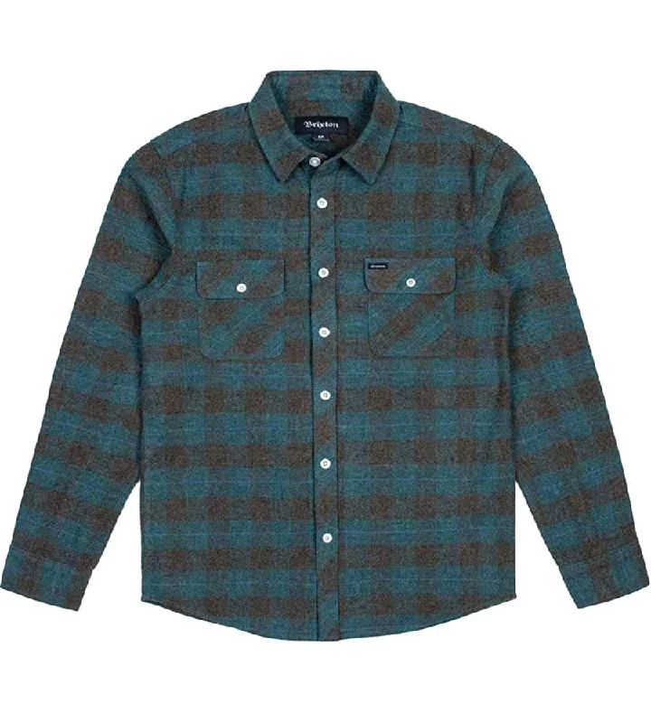 Brixton Bowery Long Sleeve Flannel - Ocean