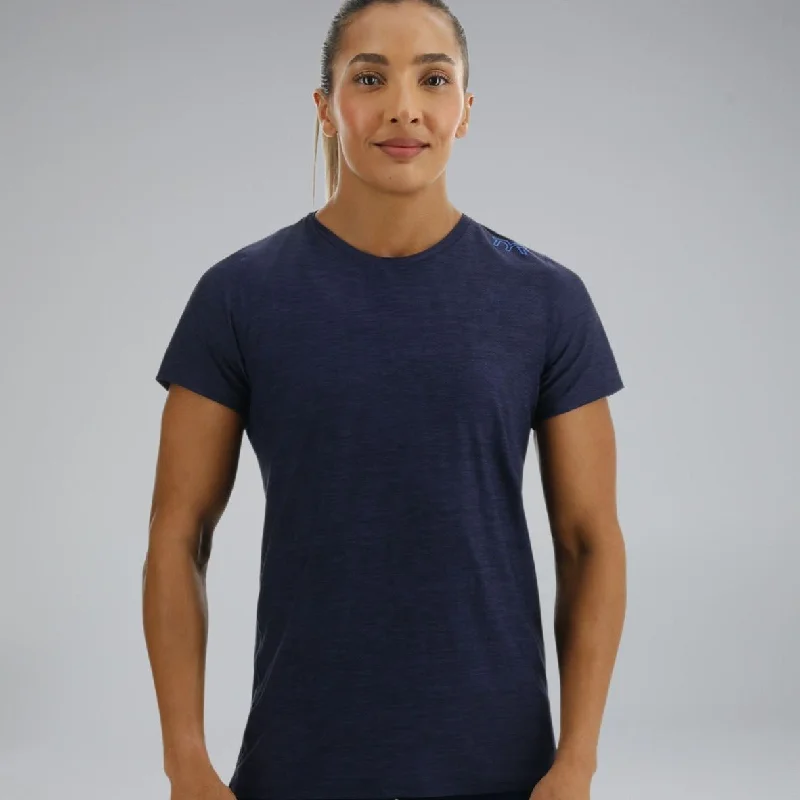 TYR Airtec™ Women's Short Sleeve Tee - Eclipse Heather FINAL SALE