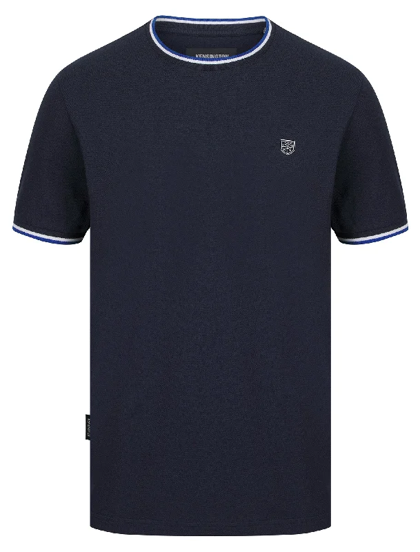 Westmoor Cotton Jersey Crew Neck Ringer T-Shirt in Sky Captain Navy - Kensington Eastside Westmoor Cotton Jersey Crew Neck Ringer T-Shirt in Sky Captain Navy - Kensington Eastside
