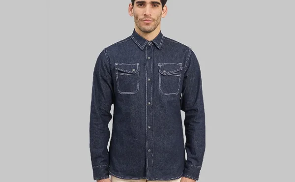 3sixteen Crosscut Western Indigo Denim Shirt