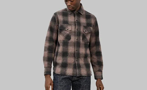 3sixteen Crosscut Flannel Charcoal Twill Plaid