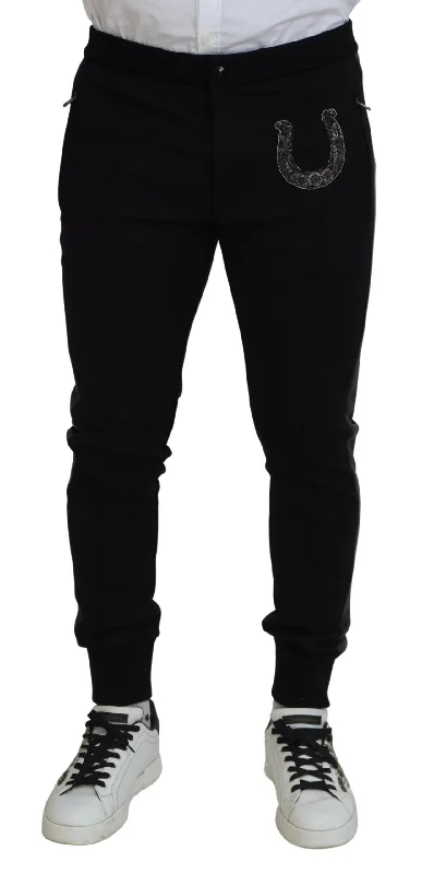 Dolce & Gabbana Elegant  Jogger Pants in Luxe Wool Men's Blend