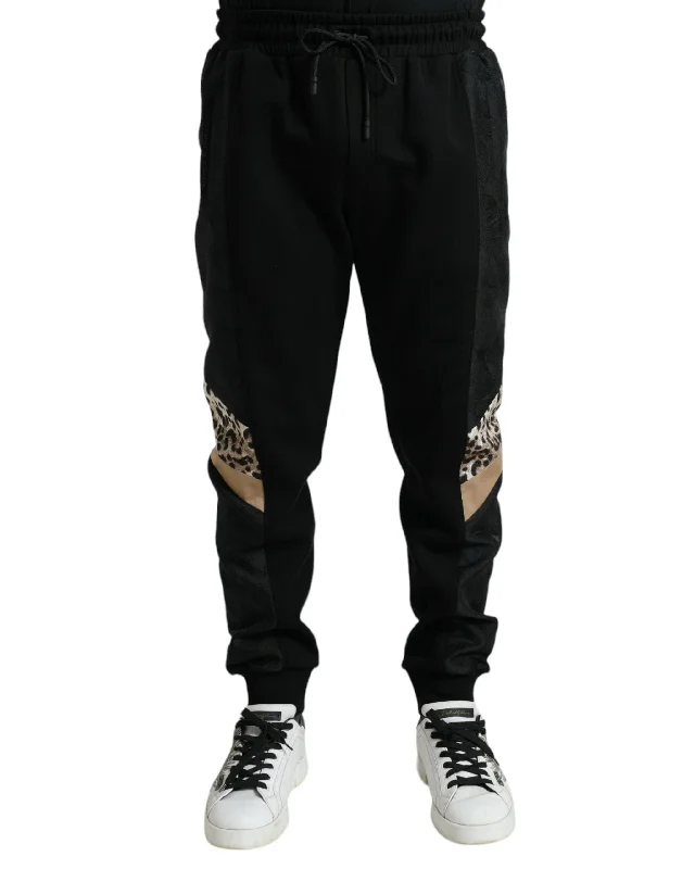 Dolce & Gabbana Elegant  Leopard Jogger Men's Pants