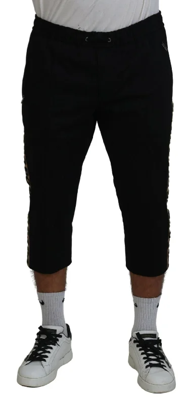Dolce & Gabbana Elegant Leopard Print Cropped Men's Pants