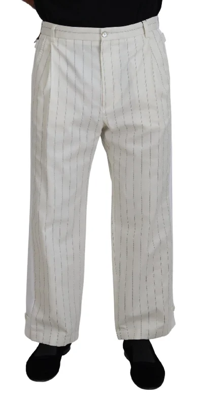 Dolce & Gabbana Elegant  Striped MainLine Men's Trousers