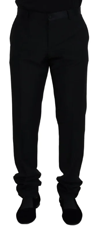 Dolce & Gabbana Elegant  Virgin Wool Blend Men's Trousers
