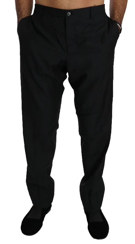 Dolce & Gabbana Elegant  Virgin Wool Dress Men's Pants
