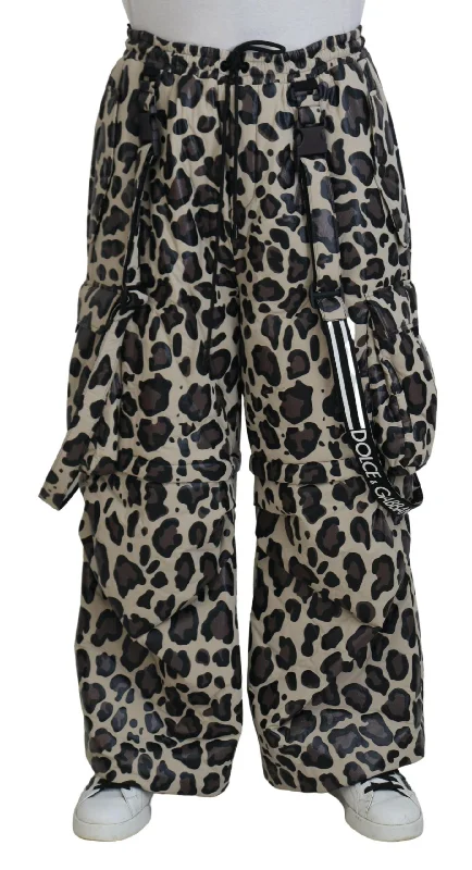 Dolce & Gabbana  Leopard Print Snow Men's Pants